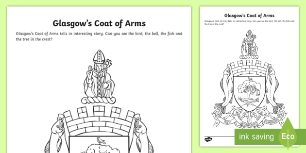 Download Glasgow Coat of Arms Coloring Page-Scottish (teacher made)