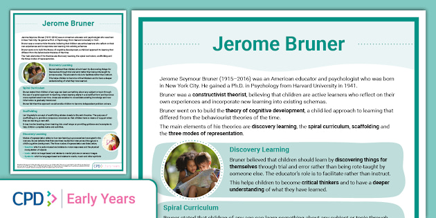 Jerome Bruner Poster (teacher made) Twinkl