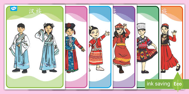 中国民族服装展示海报