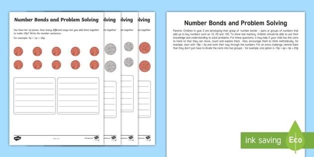 number bonds homework year 2