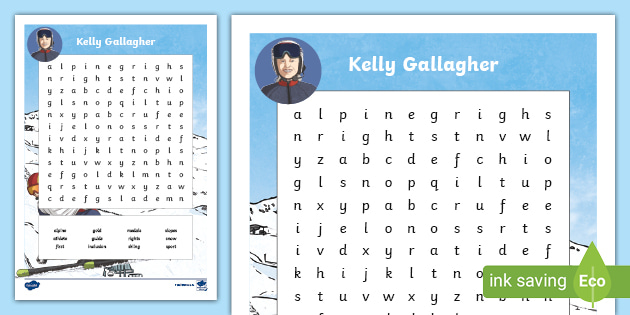 Kelly Gallagher Word Search (teacher made)