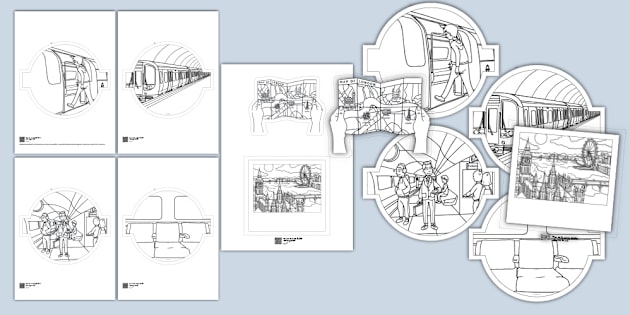 Undergorund Train Colouring In Colouring Transportation • Twinkl.com.au