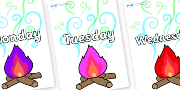 Days of the Week on Magic Fire