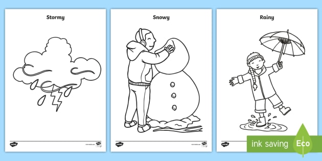 snowy weather coloring pages