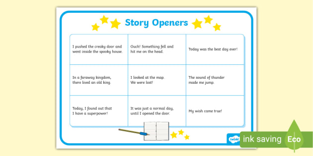 creative writing story openers