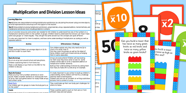 Ks1 Multiplication And Division Lesson Ideas Pack