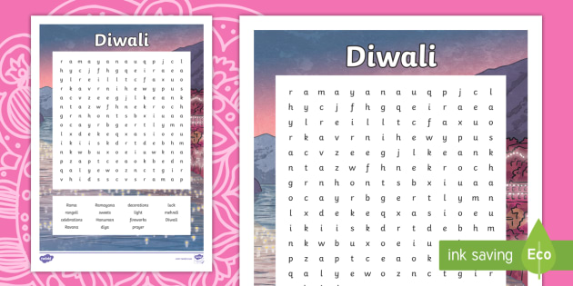 ks2 diwali word search teacher made