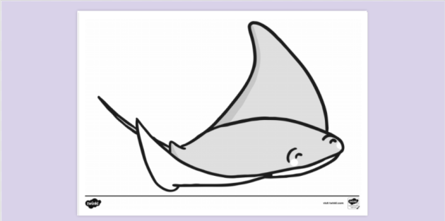 Manta Ray Coloring Page, Audio Stories for Kids, Free Coloring Pages