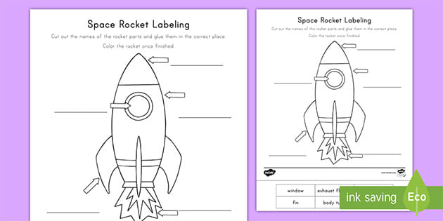 Space Rocket Labeling Activity