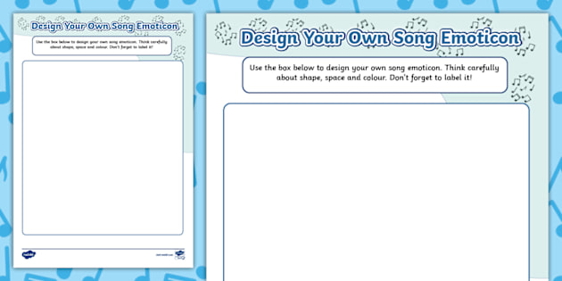 Design Your Own Song Emoticon Activity
