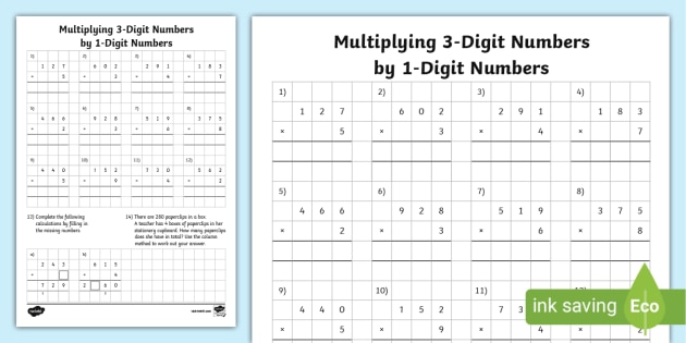 Three digit store multiplication