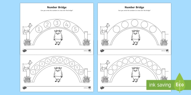 Number Bridge Worksheet / Worksheets (teacher made)
