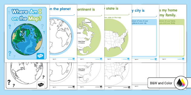 Map Of Where I Am Where Am I On The Map? Activity Booklet (Teacher Made)