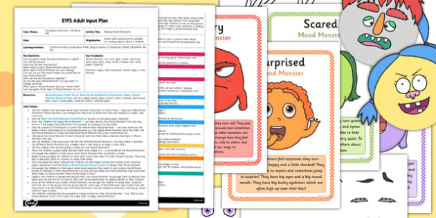 Making Mood Monsters EYFS Adult Input Plan and Resource Pack