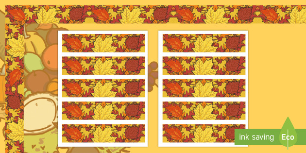 Free Printable Fall Borders For Bulletin Boards