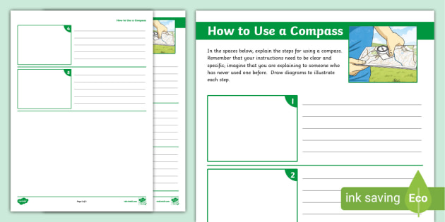 How to Use a Compass Instructions Template, Compass