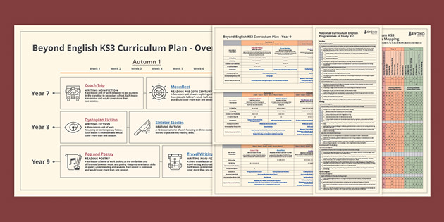 FREE! - KS3 English Curriculum Map for Years 7 to 9 | Beyond English