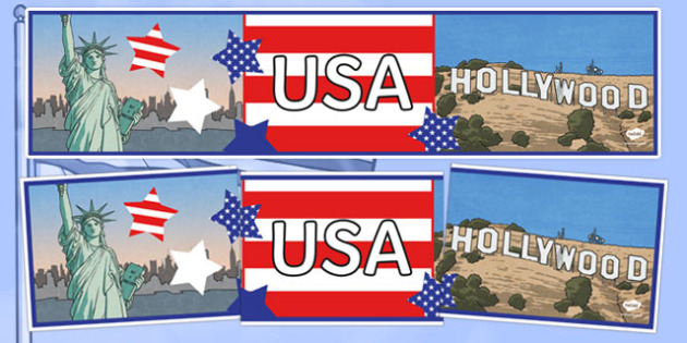 Free Usa Display Banner Teacher Made