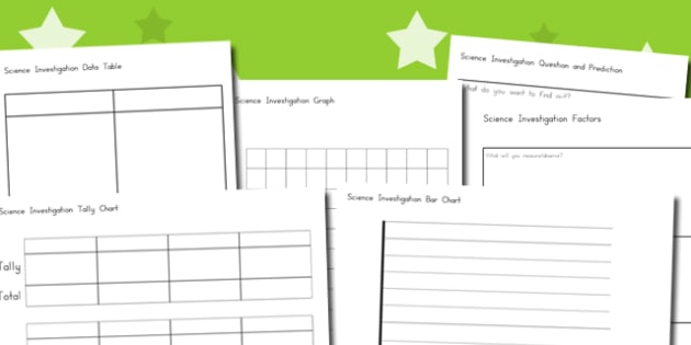 Science Investigation Worksheets (teacher made)