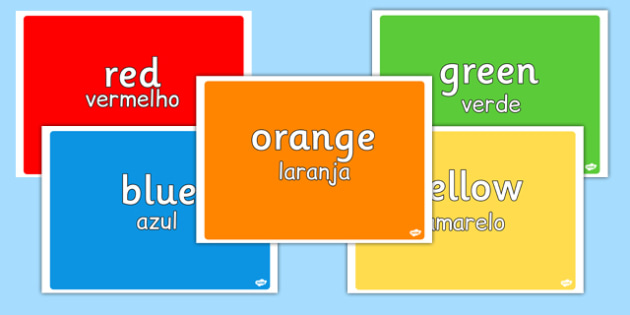 Colours Display Pack Portuguese Translation (teacher made)