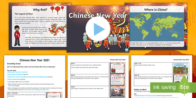 Chinese New Year Assembly Powerpoint And Script Pack Twinkl