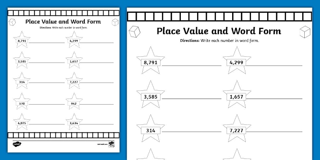 Place Value Worksheets | twinkl.com