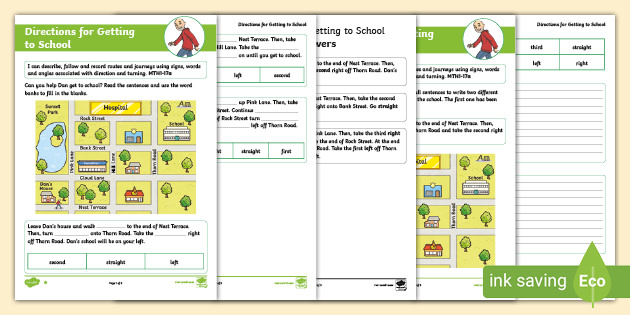 giving directions worksheet teacher made cfe resource