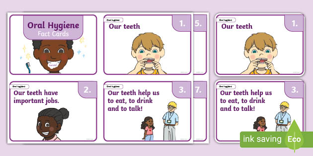 Oral Hygiene Fact Cards (teacher made)