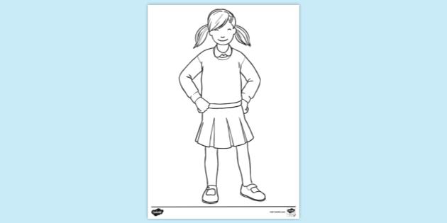 FREE! - Girl Printable Colouring Page | Colouring Sheets