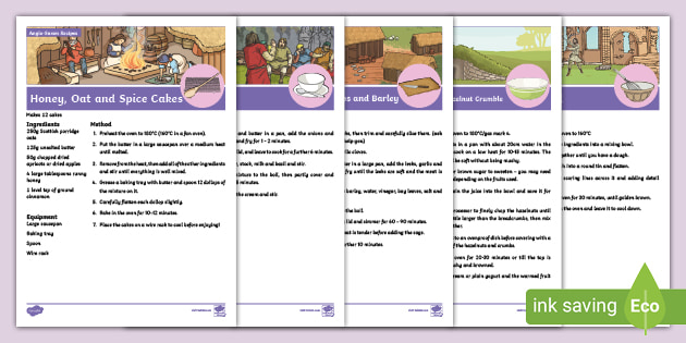 KS2 Anglo Saxon Food Recipes Resource Pack (teacher made)