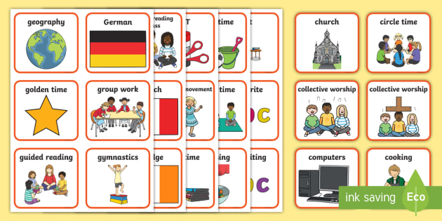 SEN Visual Timetable for School Individual (teacher made)