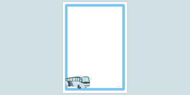 FREE! - Simple Blank Coach Page Border | Page Borders | Twinkl