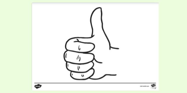 FREE! - Thumbs Up Colouring l Colouring Sheets