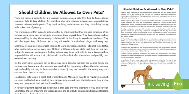 should-children-be-allowed-to-own-pets-discussion-writing-sample