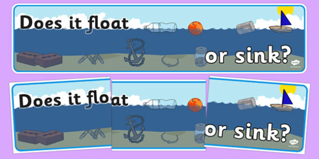 Does It Float Or Sink Display Banner Floating Sinking