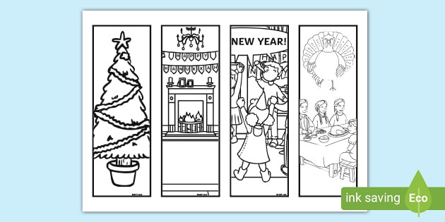 4 Free Printable Winter Coloring Bookmarks - A Peace of Werk By