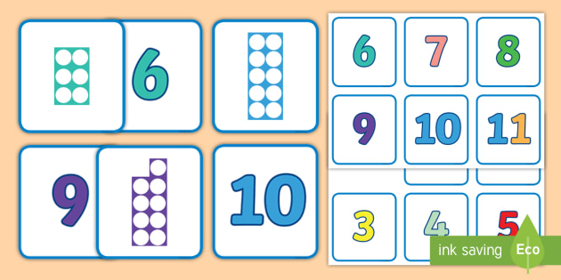 * NEW * Numicon and Numerals Matching Cards - numbers, number