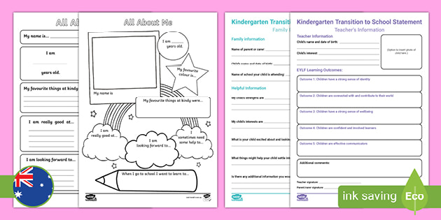 Kindergarten Transition to School Statement Resource Pack | Australia