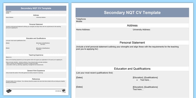 tes nqt personal statement