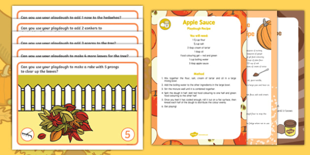 Autumn Number Playdough Recipe And Mat Pack Teacher Made