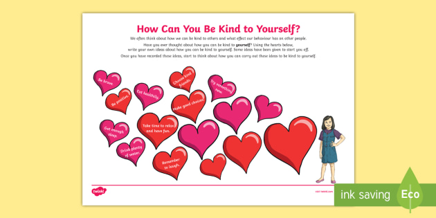 * NEW * Being Kind To Yourself Activity Sheet - young people