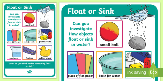 Science Floating And Sinking Investigation Prompt Display