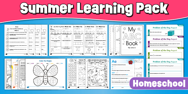 Homeschool Summer Learning Pack | Review, Prep & Fun