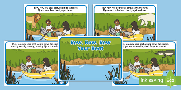 Row Row Row Your Boat Display Posters teacher made