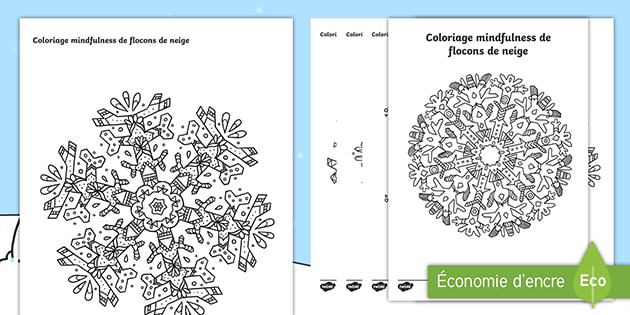 Feuilles De Coloriage Les Flocons De Neige Teacher Made