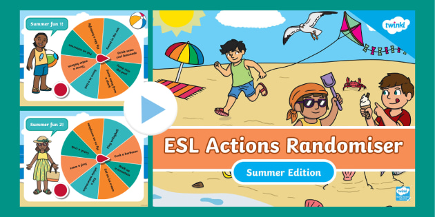 Esl Randomiser Summer Edition Teacher Made
