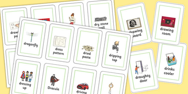 Three Syllable Dr Flash Cards