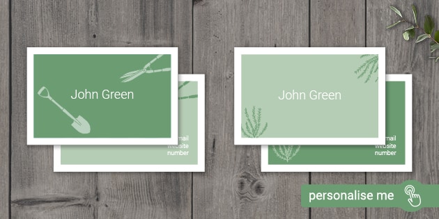 Gardening Business Cards (teacher made)