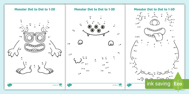 monster-dot-to-dot-activity-teacher-made-twinkl for Dot To Dot 1 50 Free Printables 👉 Monster Dot to Dot Activity (teacher made) - Twinkl for Dot To Dot 1 50 Free Printables