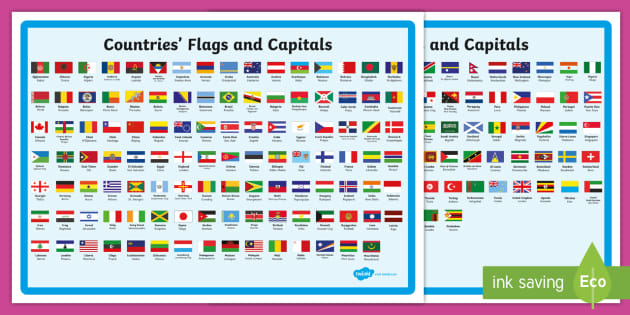 Countries Flags And Their Capitals